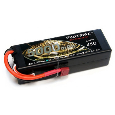 Fullymax 11,1V 5000mAh Li-Po 3S1P 45C акумулятор, T-plug HardCase