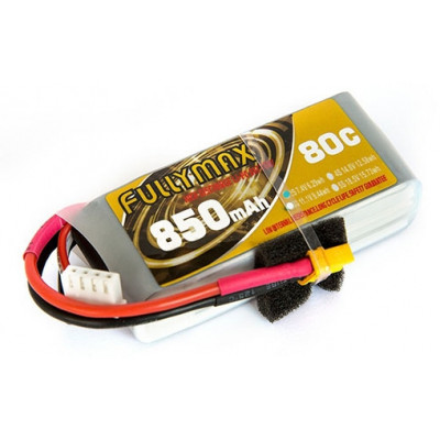 Акумулятор Fullymax 7.4V 850mAh Li-Po 2S 80C XT30