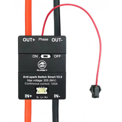Перемикач безіскровий FlipSky 300A 20S ALU v2.0 (кнопка 12 мм)