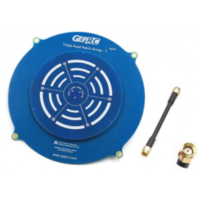 Антена 5.8GHz GEPRC Triple Feed Patch Array 14dBi (RPSMA)