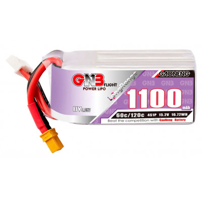 Акумулятор GNB 15.2V 1100mah 60C 4S1P HV XT30U