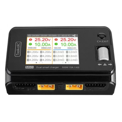 Зарядний пристрій Дуо ToolKitRC M6D 500W 15A 1-6S без блока живлення