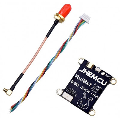 Відеопередавач FPV JHEMCU Tran-3016W 5.8GHz 25-1600mW 40 каналів