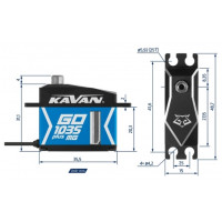 Сервопривід 45г Kavan GO-1035MGP 22кг/0.07с/8.4В