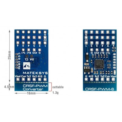 Конвертер радіокерування Matek CRSF-PWM-6
