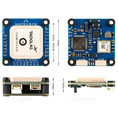 Приймач GPS Matek M10-L4-3100 з компасом та СAN-хабом