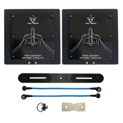 Антени 5.5GHz 2шт Maple патч 21dB SMA комплект