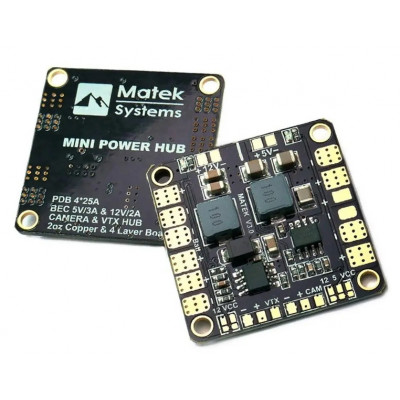 Розподільна плата з BEC на 5V і 12V Mini Power HUB V 3.1 Matek