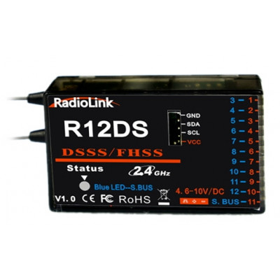Приймач 11к Radiolink R12DS SBUS для авіамоделей