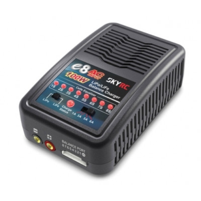 Зарядний пристрій SkyRC E8 1/3/5/6A з/БЖ 100W для LiPo 1-8S акумуляторів (SK-100096)