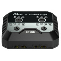 Зарядний пристрій дуо SkyRC e3 duo 20Wx2 2.2A з/БЖ для Li-Pol/Li-Fe/Li-HV 2-3S акумуляторів (SK-100164)
